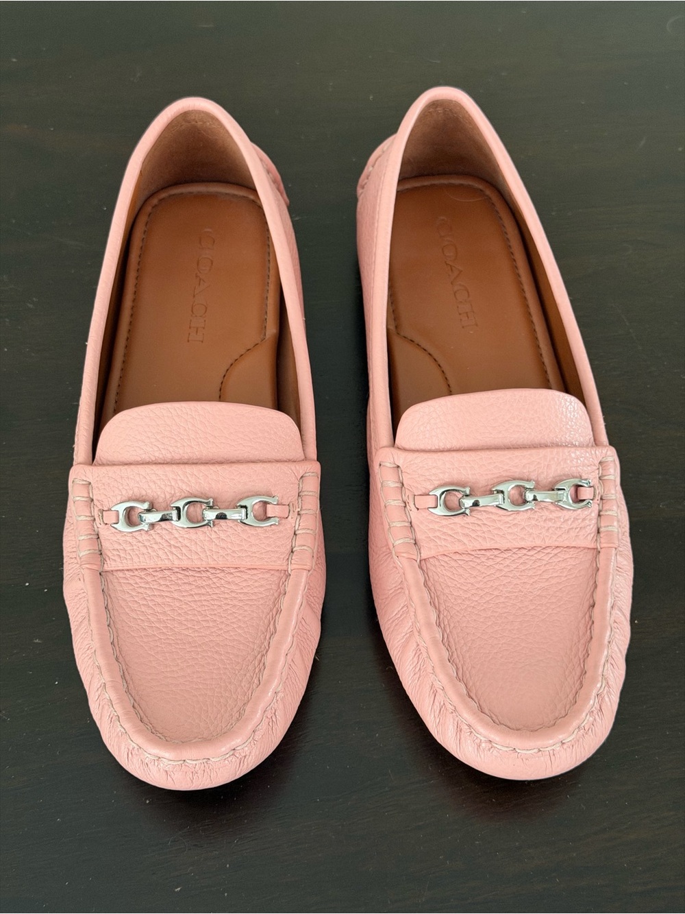 COACH Women Crossby Leather Loafers Size 8.5, Like New